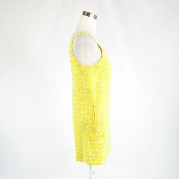 Tibi yellow white geometric dress 4 - Picture 5 of 8